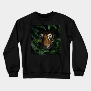 Majestic Jungle Feline: The Prowess and Grace of Nature's Hunter Crewneck Sweatshirt